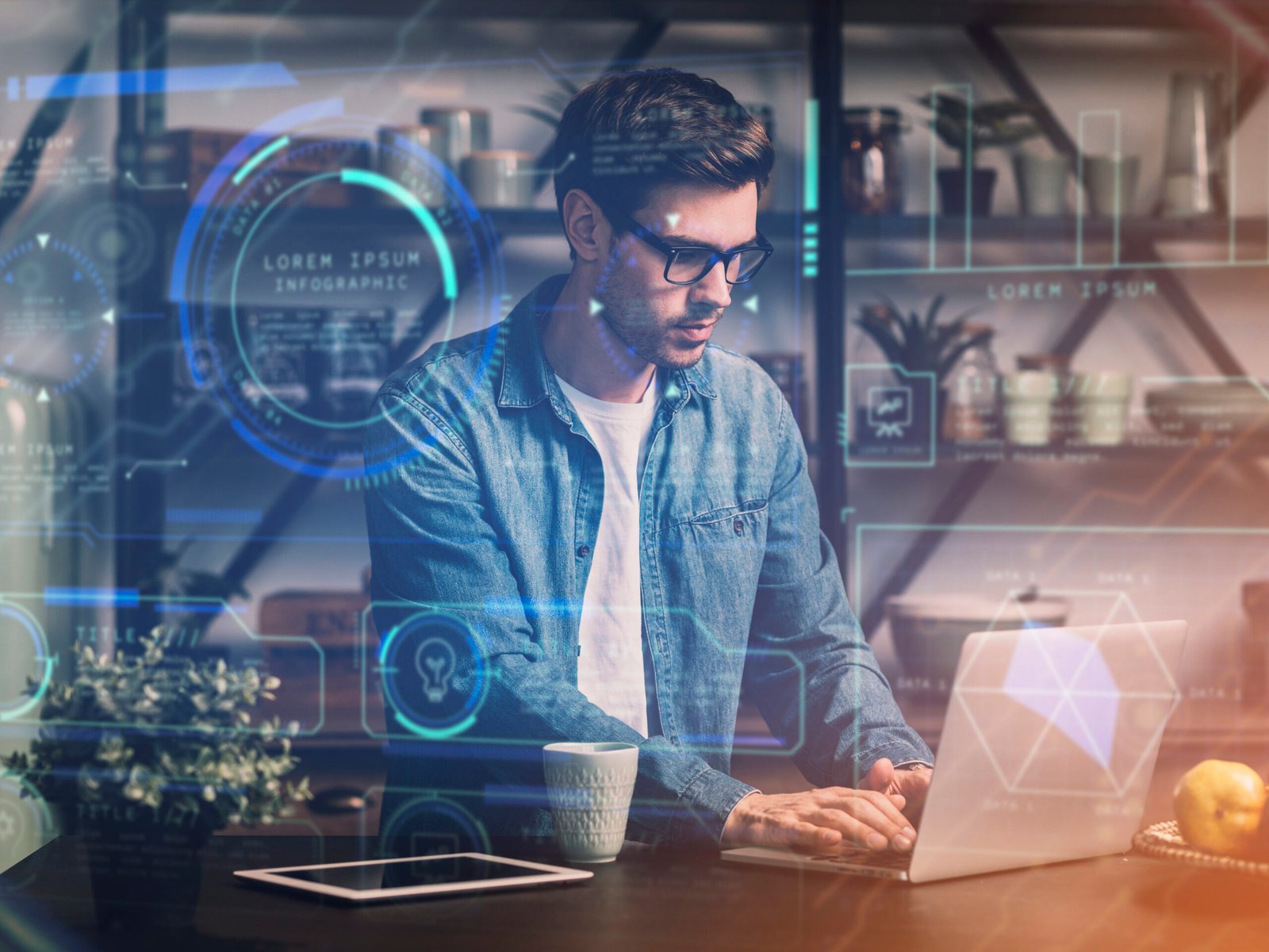 Home person working html computer